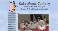 Desktop Screenshot of katzmeowcattery.com