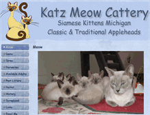 Tablet Screenshot of katzmeowcattery.com